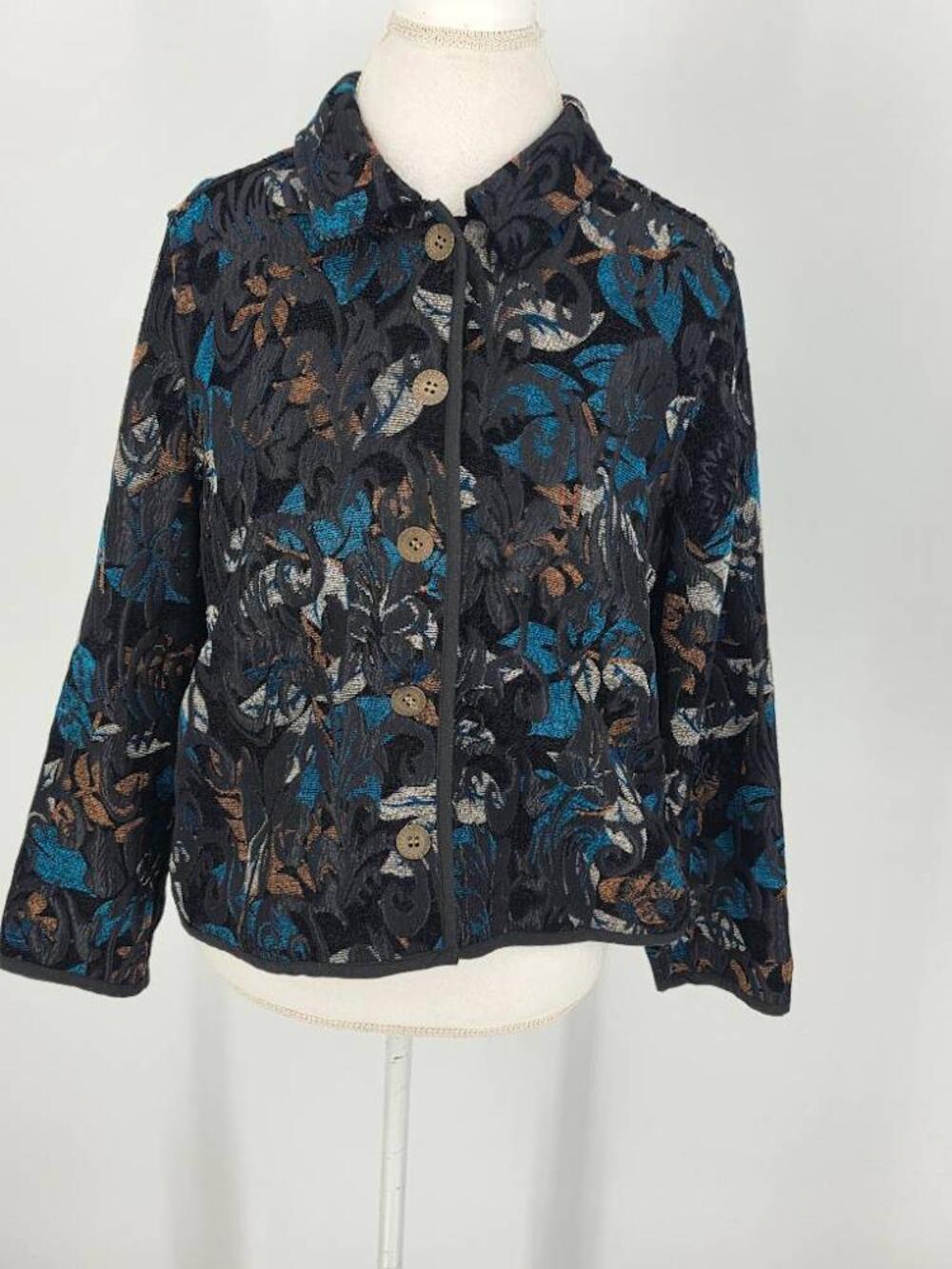 Vintage Womens Large Jacket Fits Smaller Tapestry Chenille WhimsigothArtsyBlazer